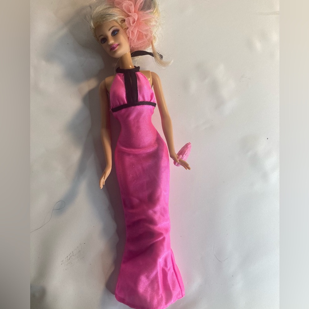 Barbie Vintage mattel Fashion Doll blonde 1999 Belly Button Pink Gown